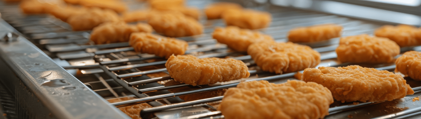 fried chicken nuggets processing effects