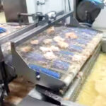 continuous chicken popcorn frying machine